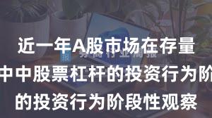 近一年A股市场在存量博弈格局中中股票杠杆的投资行为阶段性观察