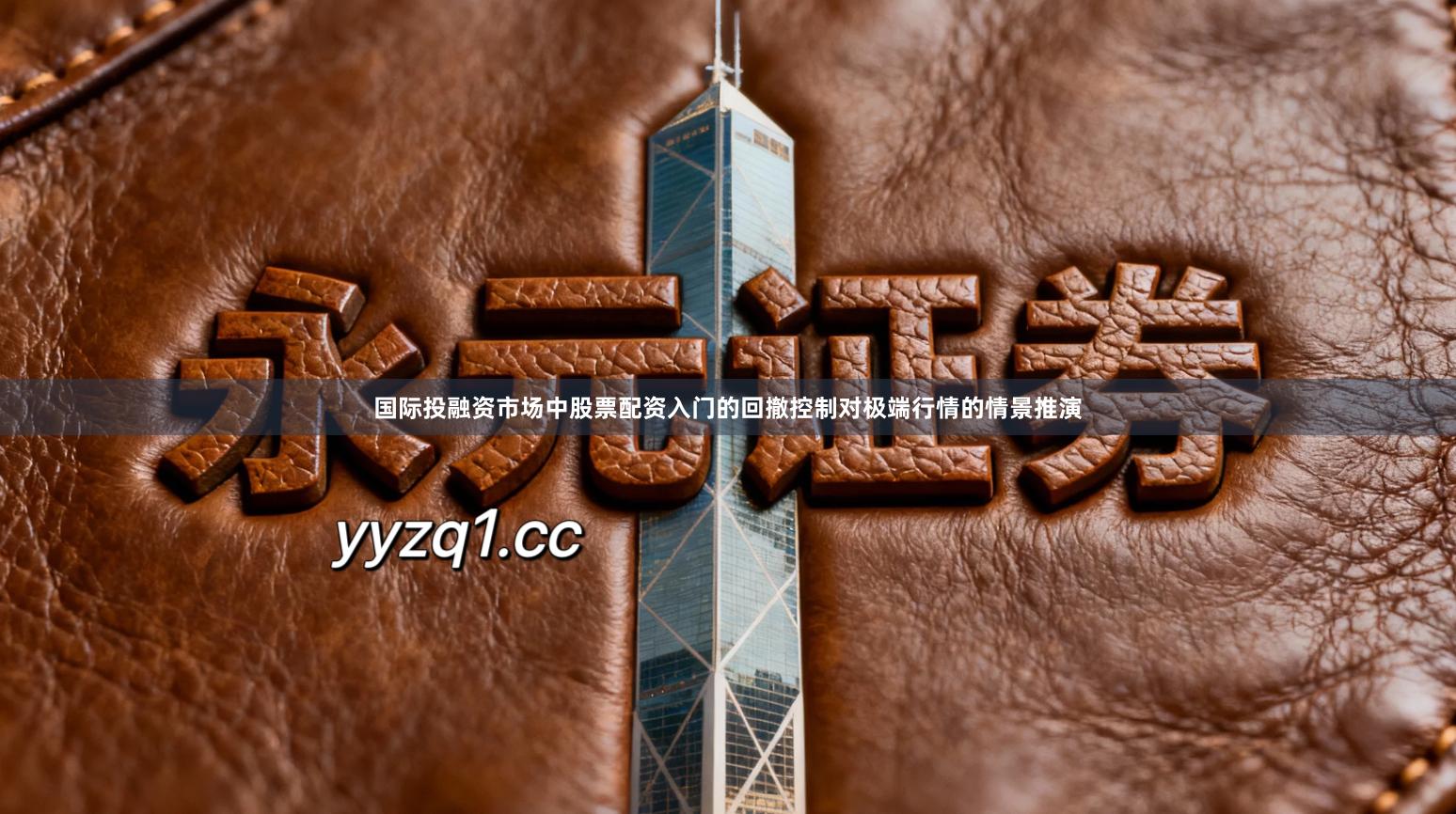 国际投融资市场中股票配资入门的回撤控制对极端行情的情景推演